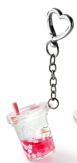 (ONE) BT21 - Water Keychain [Cherry Blossom]