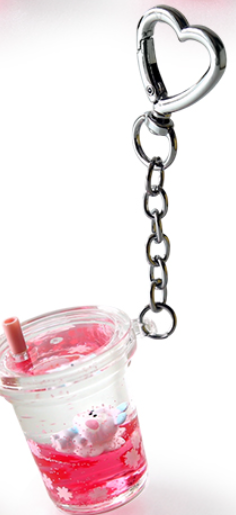(ONE) BT21 - Water Keychain [Cherry Blossom]