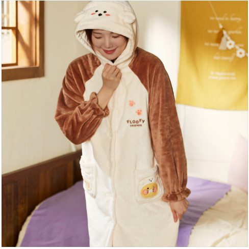 (ONE) KAKAO FRIENDS - Fluffy Friends Sleep Dress_Chunsik