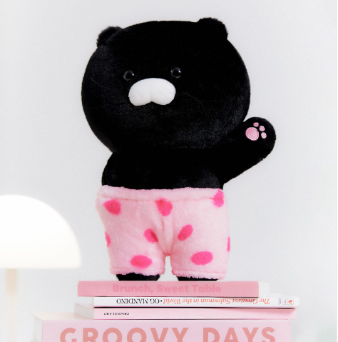 (ONE) KAKAO FRIENDS - Black Chun Sleeping Pants Baby Pillow_Chun Sik