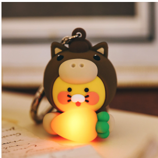 (ONE) KAKAO FRIENDS - Lucky Pony Day LED Figure Keering_Chunsik