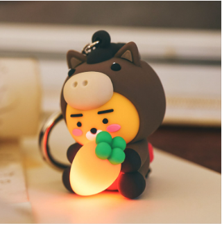 (ONE) KAKAO FRIENDS - Lucky Pony Day LED Figure Keering_Chunsik