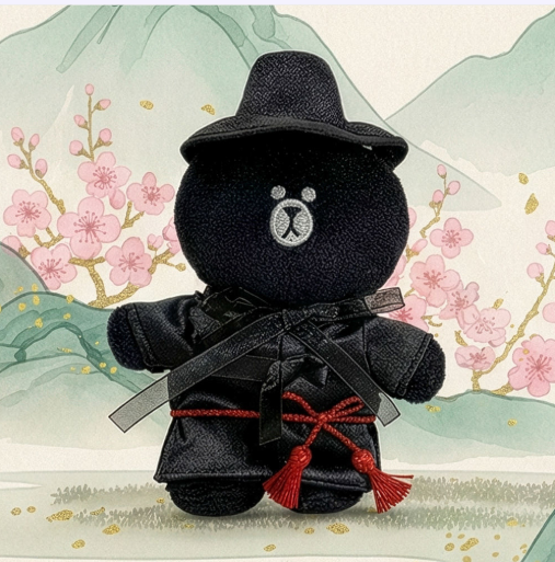 (ONE) Line Friends - Brown Grim Reaper Doll Keyring