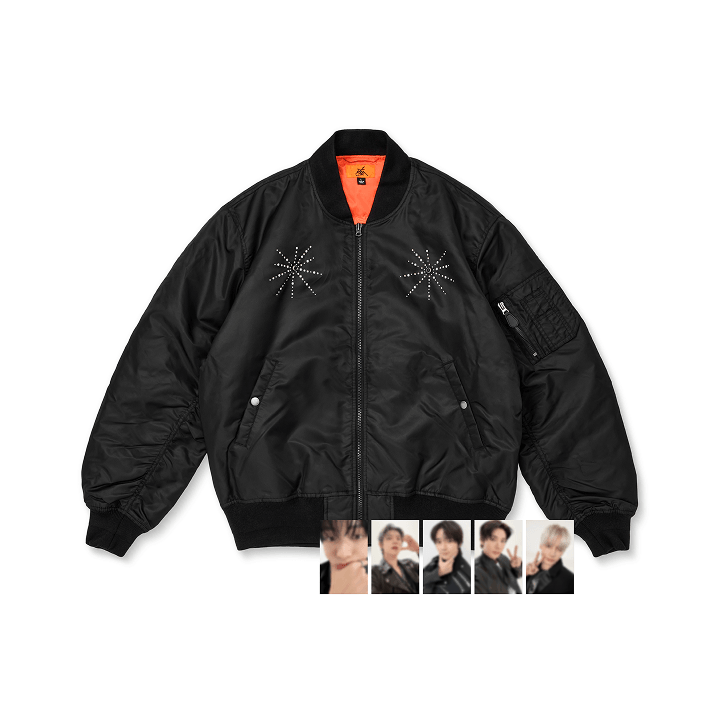 [TXT|تي اكس تي] (One) TOMORROW X TOGETHER - MA-1 Jacket + 5 Photocards (2026 MOA CON) | تومورو × توغيذر - جاكيت MA-1 مع 5 فوتوكارد (موا كون 2026)