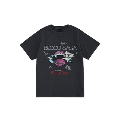 (One) ENHYPEN - S/S T-Shirt Charcoal (BLOOD SAGA World Tour)