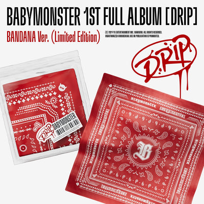 [BABYMONSTER|بيبي مونستر] {Kpop} (ONE) BABYMONSTER - 1st FULL ALBUM [DRIP] BANDANA Ver. (Limited Edition)