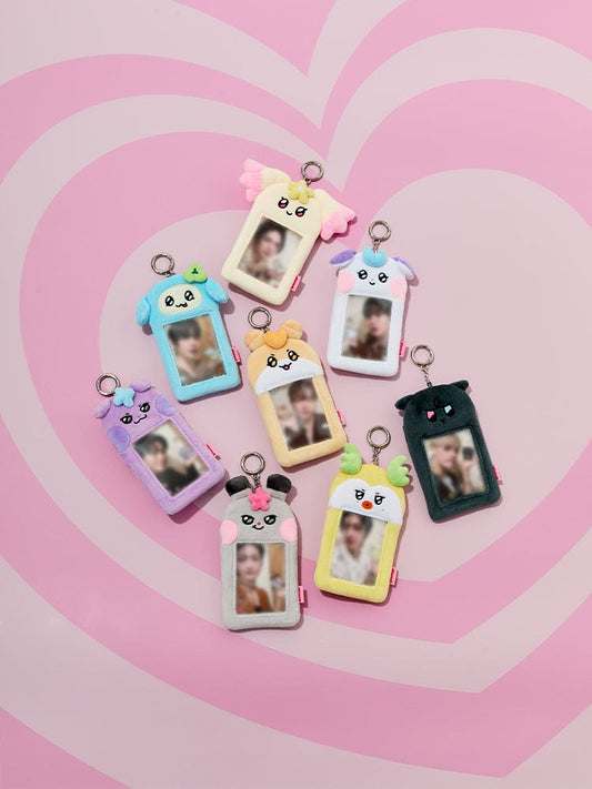 (One) ATEEZ MIGHTEEZ - Photo Card Holder Plush Keyring | أتيز مايتيز - كيرينج حامل بطاقة الصور بلاش