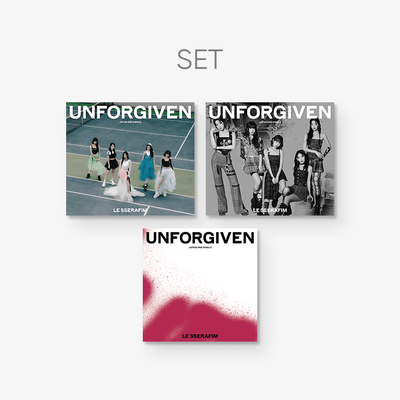 [LE SSERAFIM|لو سيرافيم] {Kpop} (SET) LE SSERAFIM - JAPAN 2nd Single [UNFORGIVEN] 3 Set