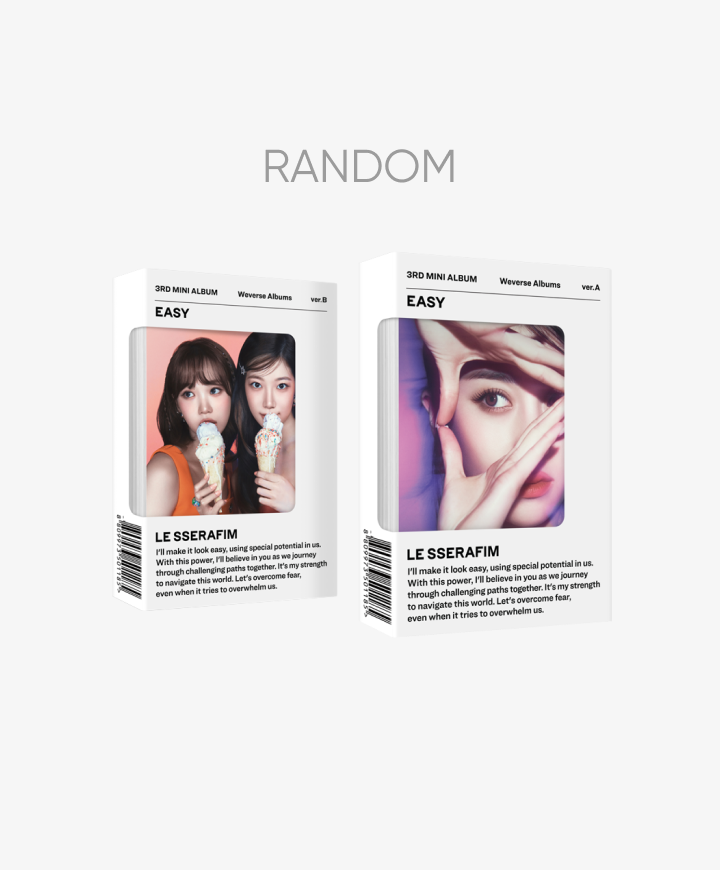 [LE SSERAFIM|لو سيرافيم] {Kpop} (ONE) LE SSERAFIM - 3rd Mini Album 'EASY' (Weverse Albums ver.) Random