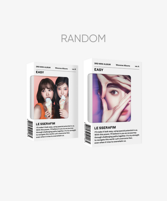 (ONE) LE SSERAFIM 3rd Mini Album 'EASY' (Weverse Albums ver.) Random