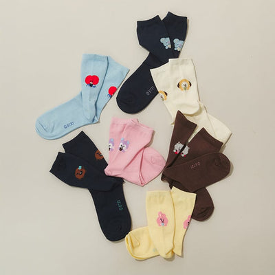 (One) BT21 - Basic Socks 2025 F/W | بي تي 21 - جوارب بيسك 2025 خريف/شتاء