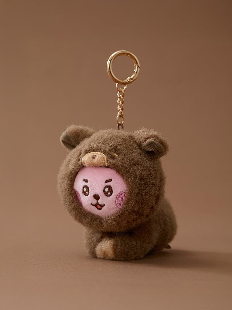 (One) BT21 - Baby More Fluffy Plush Keyring | بي تي 21 - كيرينج دمية بيبي مورفلافي