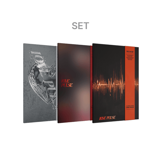 (SET) TREASURE 3rd MINI ALBUM [LOVE PULSE] METAL & STREET & ROCKCHIC VER. (Set)