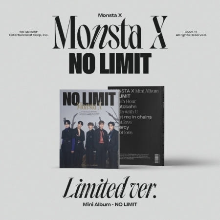 [Monsta X|مونستا اكس] {Kpop} (ONE) MONSTA X - MONSTA X 10th Mini Album - NO LIMIT - Limited Edition Limited ver.(Unopened)
