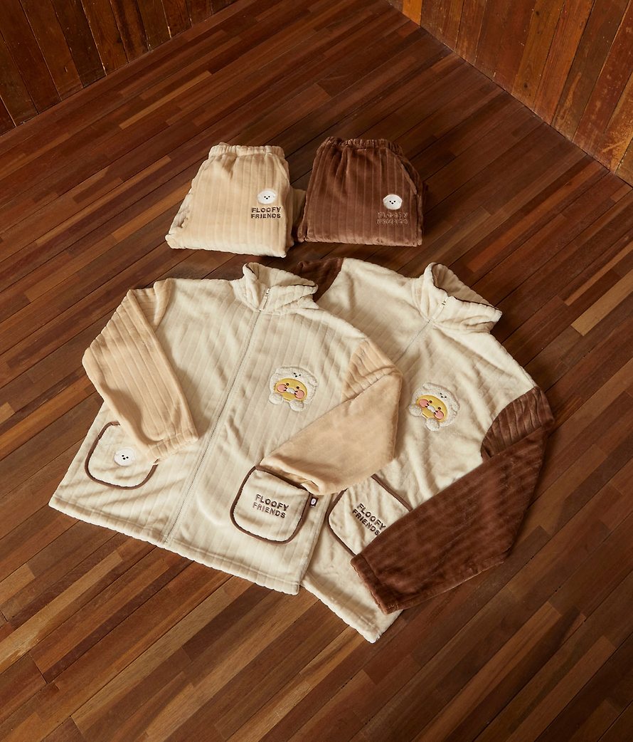 (ONE) KAKAO FRIENDS - Fluffy Friends Zip-Up Fleece (Male) _ Chun-sik