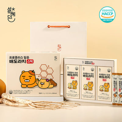 (ONE) KAKAO FRIENDS - Seol Hye-dam Propolis Pear Doraj Stick 12g x 30 packets + shopping bag [Health Gift]