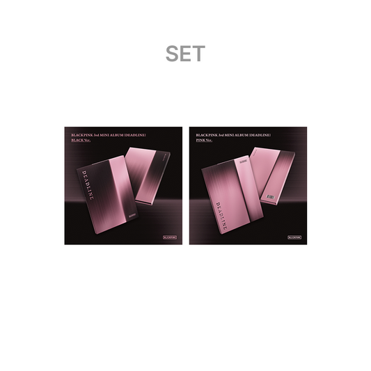 (SET) BLACKPINK - 3rd MINI ALBUM [DEADLINE] BLACK Ver. + PINK Ver. Set