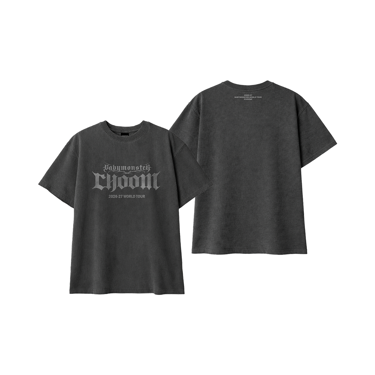 [BABYMONSTER|بيبي مونستر] {Kpop} (One) BABYMONSTER - Pigment T-Shirt + Large Photocard (CHOOMTOUR) | بيبي مونستر - تيشيرت بيغمنت + فوتوكارد كبيرة (جولة تشوم)