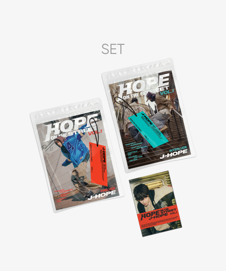 [BTS|بانتقان] (SET) BTS - j-hope (BTS) 'HOPE ON THE STREET VOL.1' (Set) + 'HOPE ON THE STREET VOL.1' (Weverse Albums ver.) Set