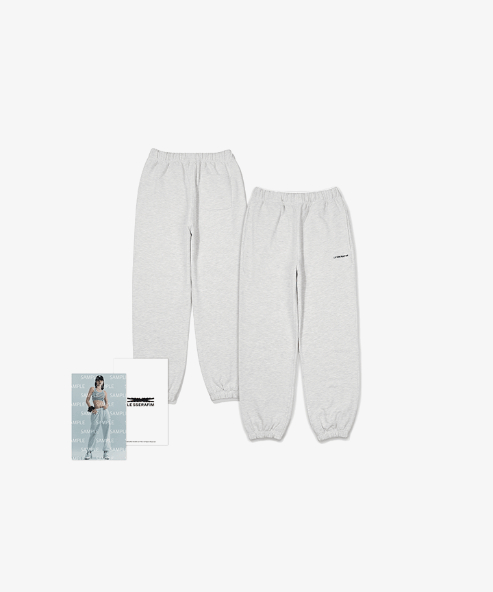 (ONE) LE SSERAFIM Sweatpants (Melange Grey)