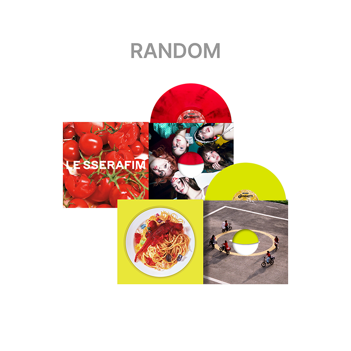 [LE SSERAFIM|لو سيرافيم] {Kpop} (ONE) LE SSERAFIM - 1st Single Album 'SPAGHETTI’ Vinyl (Random)