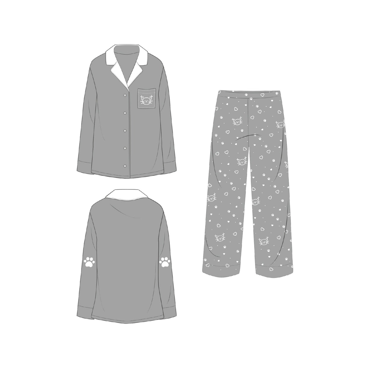 [IVE|آيف] {Kpop} (One) IVE - LIZ Pajama Set: Top + Pants + Photocard (IVE THE 4TH FAN CONCERT [DIVE into IVE]) | آيف - طقم بيجاما ليز: قميص + بنطال + بطاقة صور (حفل آيف الرابع [دايف إنتو آيف])