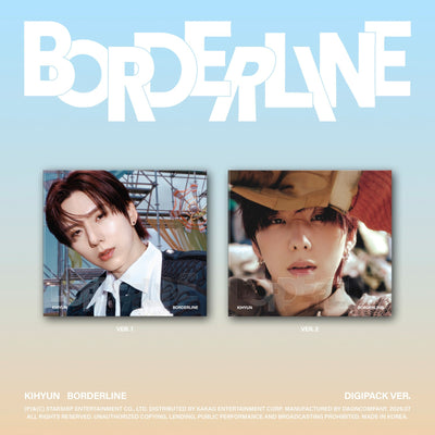 [Monsta X|مونستا اكس] {Kpop} (Set) MONSTA X KIHYUN - EP [BORDERLINE] Digipack Set of 2 (Ver. 1 + Ver. 2) | مونستا اكس كيهيون - الألبوم القصير [بوردرلاين] طقم ديجيباك من نسختين