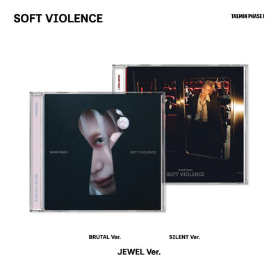 [TAEMIN|تايمين] {Kpop} (Set) TAEMIN - [PHASE I : Soft Violence] (Jewel Ver., Set of 2 — SILENT + BRUTAL) | تايمين - [فيز ١: سوفت فايولنس] (نسخة العلبة الكلاسيكية، طقم من ٢ — سايلنت + بروتال)