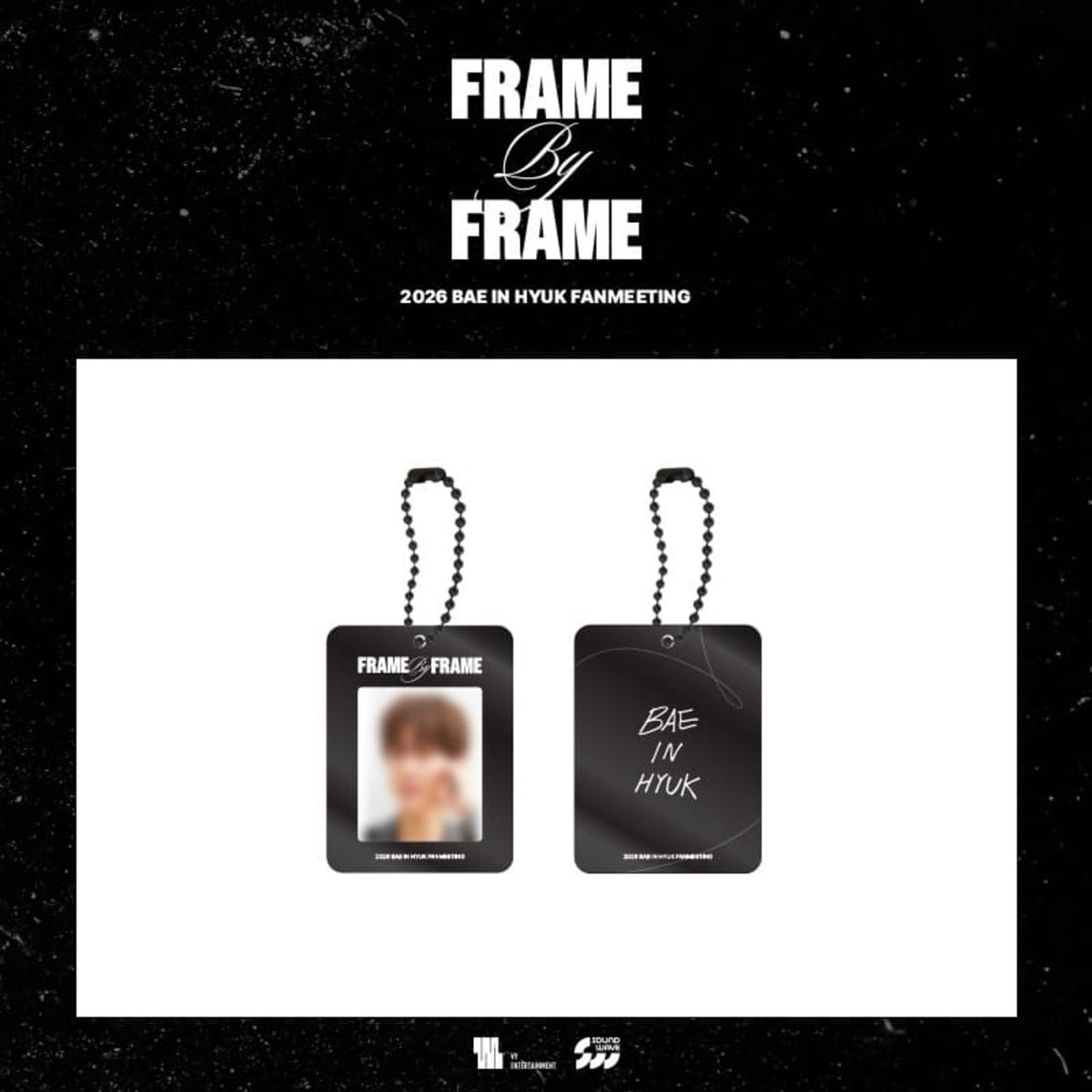 [Actor|ممثل] (One) BAE IN HYUK - Acrylic Mini Photo Holder Keyring 45 x 60 mm (2026 Fanmeeting [FRAME BY FRAME] MD 03) | باي إن هيوك - ميدالية حامل صور أكريليك صغيرة 45 × 60 ملم