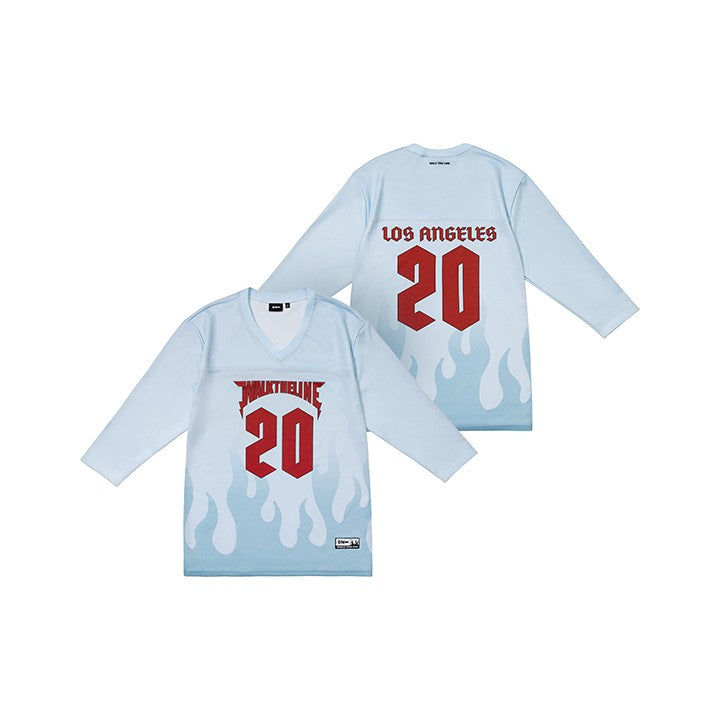 [ENHYPEN|انهايبن] (One) ENHYPEN - L/S Football Jersey (World Tour [WALK THE LINE] in U.S.) | انهايبن - قميص كرة قدم بأكمام طويلة (الجولة العالمية [ووك ذا لاين] في أمريكا)