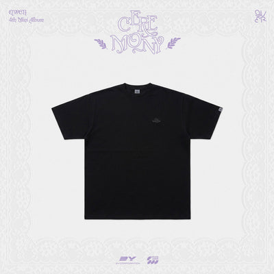 [QWER|كيو دبليو إي آر] {Kpop} (One) QWER - Over Fit T-Shirt (Black, Free Size) (4th Mini Album Pop-Up [CEREMONY]) | كيو دبليو إي آر - تيشيرت واسع القصّة (أسود، مقاس حر)
