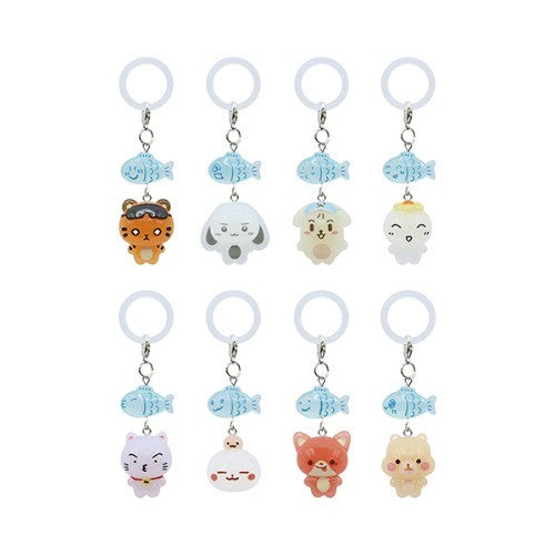 [ATEEZ|أتيز] (One) ATEEZ - 8th Anniversary Lucky Fish Charm Keyring about 8 cm (Member Select, 8 Characters) (ATEEZ 8th Anniversary [Blue Drift]) | أتيز - ميدالية السمكة الحظ للذكرى الثامنة