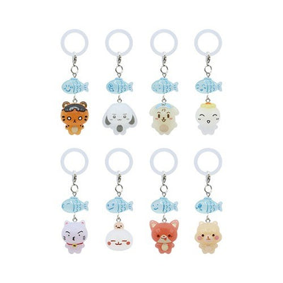 [ATEEZ|أتيز] (One) ATEEZ - 8th Anniversary Lucky Fish Charm Keyring about 8 cm (Member Select, 8 Characters) (ATEEZ 8th Anniversary [Blue Drift]) | أتيز - ميدالية السمكة الحظ للذكرى الثامنة