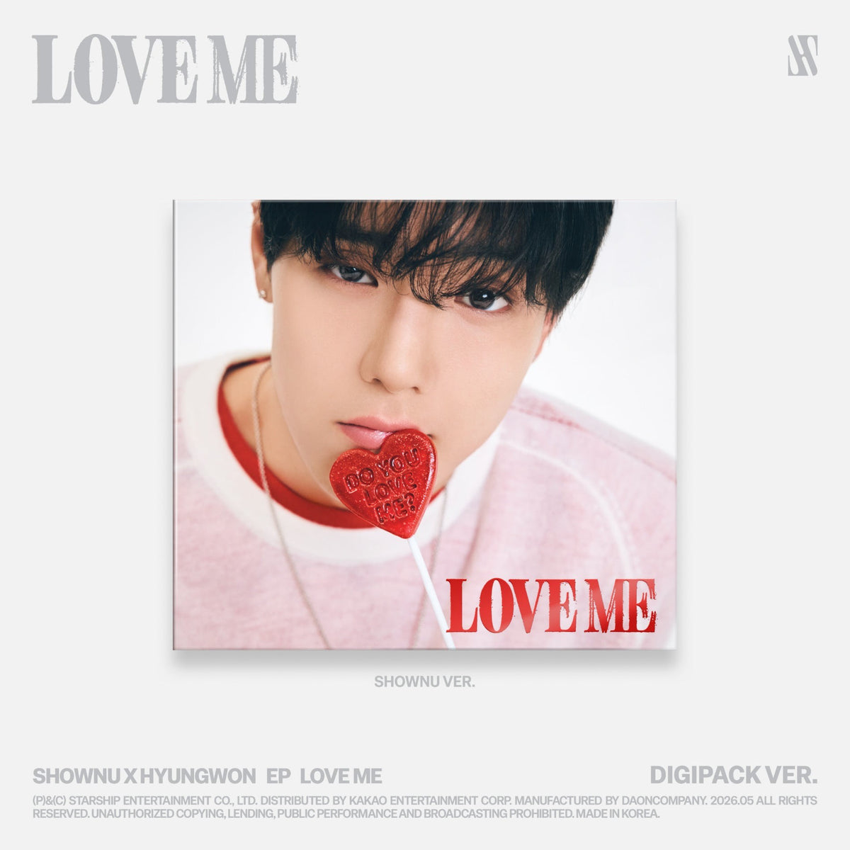 [Monsta X|مونستا اكس] {Kpop} (One) SHOWNU X HYUNGWON - EP [LOVE ME] (Digipack — SHOWNU Ver.) | مونستا اكس - شونو × هيونغ وون - الألبوم القصير [لوف مي] (ديجيباك — نسخة شونو)