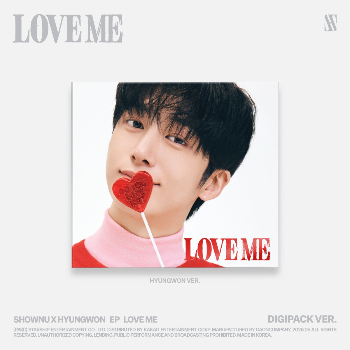 [Monsta X|مونستا اكس] {Kpop} (One) SHOWNU X HYUNGWON - EP [LOVE ME] (Digipack — HYUNGWON Ver.) | مونستا اكس - شونو × هيونغ وون - الألبوم القصير [لوف مي] (ديجيباك — نسخة هيونغ وون)