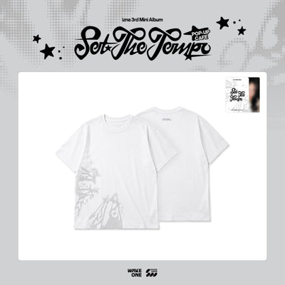 [izna|إزنا] {Kpop} (One) IZNA - T-Shirt Length 66 cm, Chest 52 cm, Sleeve 22 cm + Photo Card (Pop-up [Set the Tempo]) | إزنا - تيشيرت مع بطاقة صورة