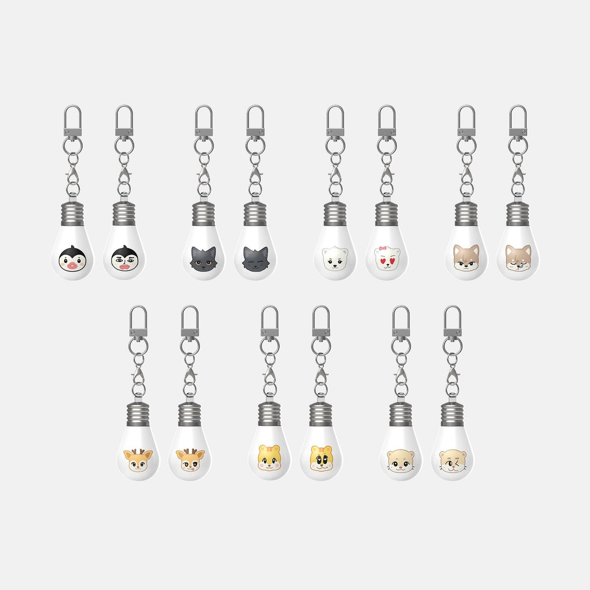 [NEXZ|نيكسز] {Kpop} (One) NEXZ - NEXZOO Light Bulb Keyring 2.8 x 5.5 cm, 7 Characters (NEXZ 1ST ASIA TOUR <SAUCIN' THE WORLD>) | نيكسز - ميدالية مفاتيح على شكل مصباح NEXZOO 2.8 × 5.5 سم، 7 شخصيات