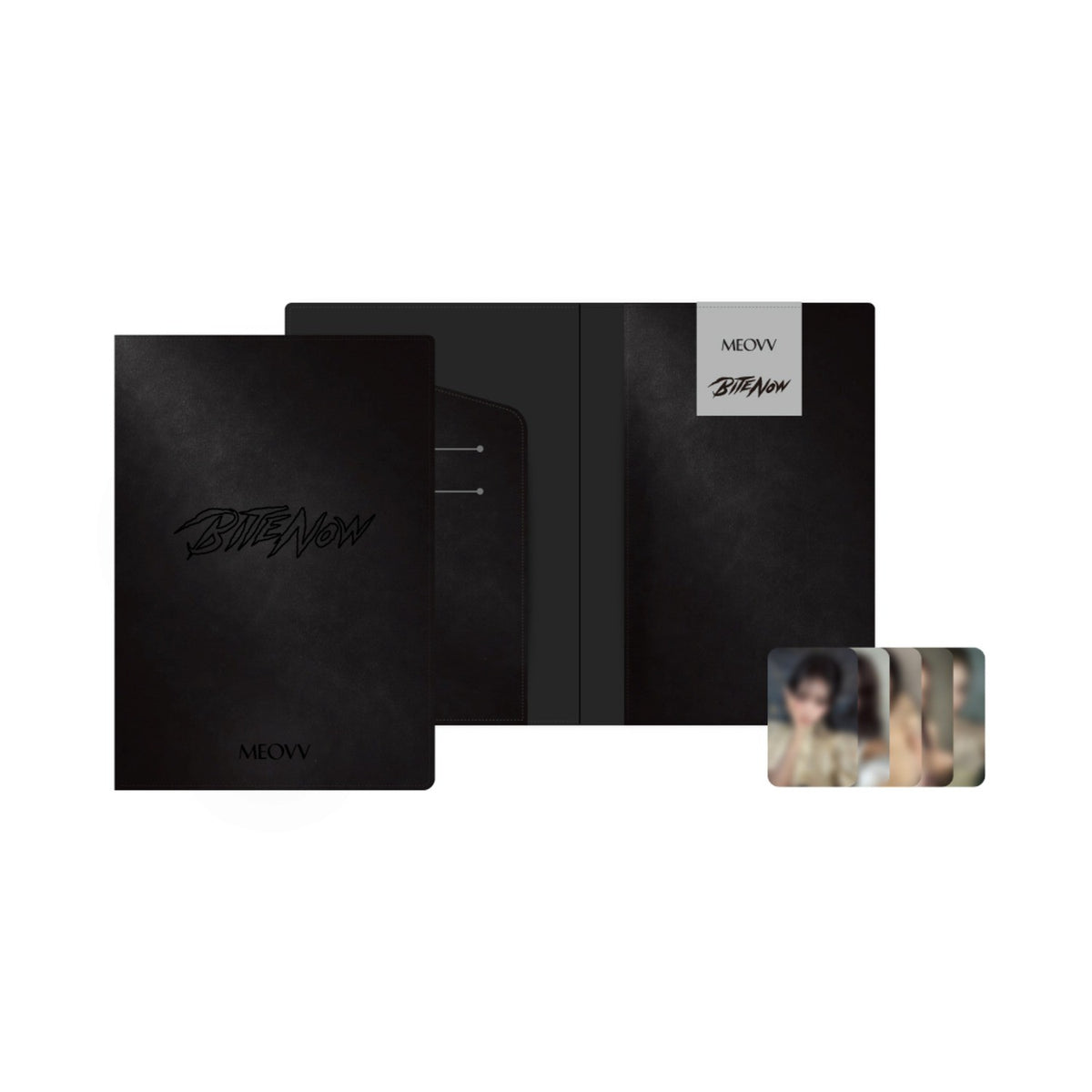 [MEOVV|ميياو] {Kpop} (Set) MEOVV - Passport Case 10 x 14 cm + 5 Photocards (MEOVV THE 2nd EP ALBUM [BITE NOW] Pop-up) | ميياو - حافظة جواز سفر ١٠ × ١٤ سم + ٥ بطاقات صور