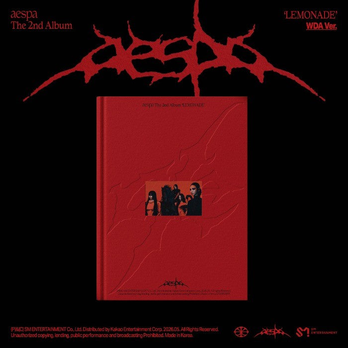 [aespa|إسبا] {Kpop} (One) aespa - The 2nd Album [LEMONADE] (WDA Ver.) 19.3 x 26 cm | إسبا - الألبوم الثاني [ليموناضة] (نسخة WDA) ١٩٫٣ × ٢٦ سم