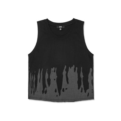 [BTS|بانتقان] (One) BTS - Sleeveless T-Shirt Crop Fit (Black) (WORLD TOUR 'ARIRANG' 2nd Drop) | بي تي اس - تي شيرت بلا أكمام قَصّة قصيرة (أسود) (جولة ARIRANG العالمية - الإصدار الثاني)