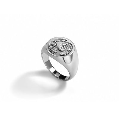 [ENHYPEN|انهايبن] (One) ENHYPEN - Brand Renewal Ring (Rhodium-Plated Brass, Size S / M) | انهايبن - خاتم من مجموعة تجديد الهوية (نحاس مطلي بالروديوم، مقاس S / M)