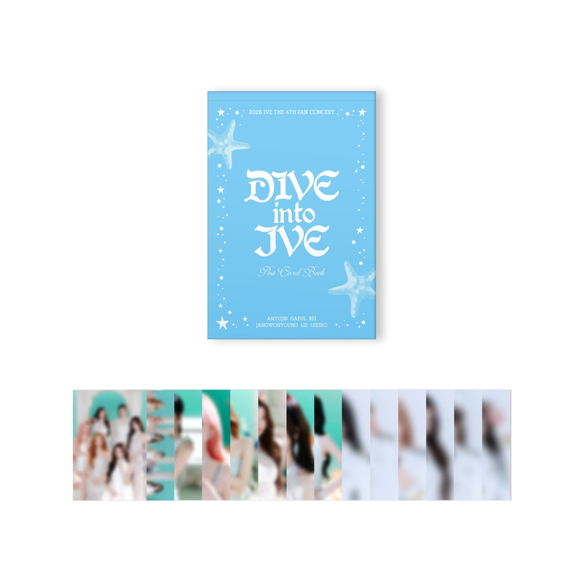 [IVE|آيف] {Kpop} (One) IVE - Postcard Book 10.2 x 15.2 cm (IVE THE 4TH FAN CONCERT [DIVE into IVE]) | آيف - كتاب بطاقات بريدية 10.2 × 15.2 سم (حفل آيف الرابع [دايف إنتو آيف])