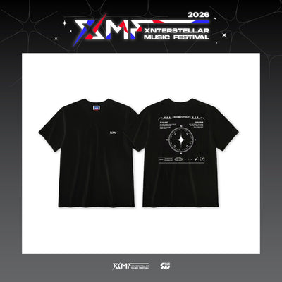 [XMF|إكس إم إف] {Kpop} (One) XMF - T-Shirt Free Size (Black Ver.) (XMF 2026 Xnterstellar Music Festival) | إكس إم إف - تي شيرت مقاس حر (نسخة سوداء) (مهرجان إكسنترستيلار الموسيقي XMF 2026)