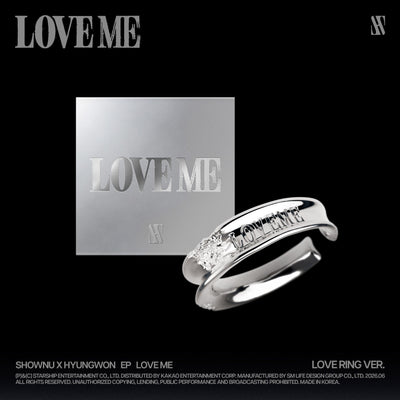[Monsta X|مونستا اكس] {Kpop} (One) SHOWNU X HYUNGWON - EP [LOVE ME] (Love Ring Ver., 925 Silver Ring) | مونستا اكس - شونو × هيونغ وون - الألبوم القصير [لوف مي] (نسخة خاتم الحب، فضّة ٩٢٥)