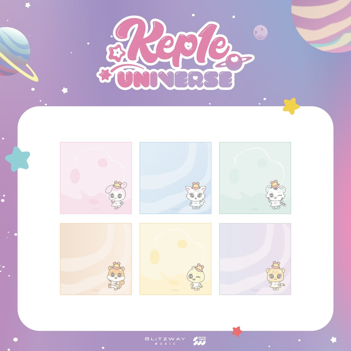 [KEP1ER|كيبلر] {Kpop} (One) KEP1ER - Kep1e Memo Pad 8 x 8 cm (Character Select, 6 Characters) (POP-UP [Kep1e UNIVERSE] Official MD) | كيبلر - دفتر ملاحظات كيبلي 8 × 8 سم (ميرش بوب-أب [كيبلي يونيفرس] الرسمي)