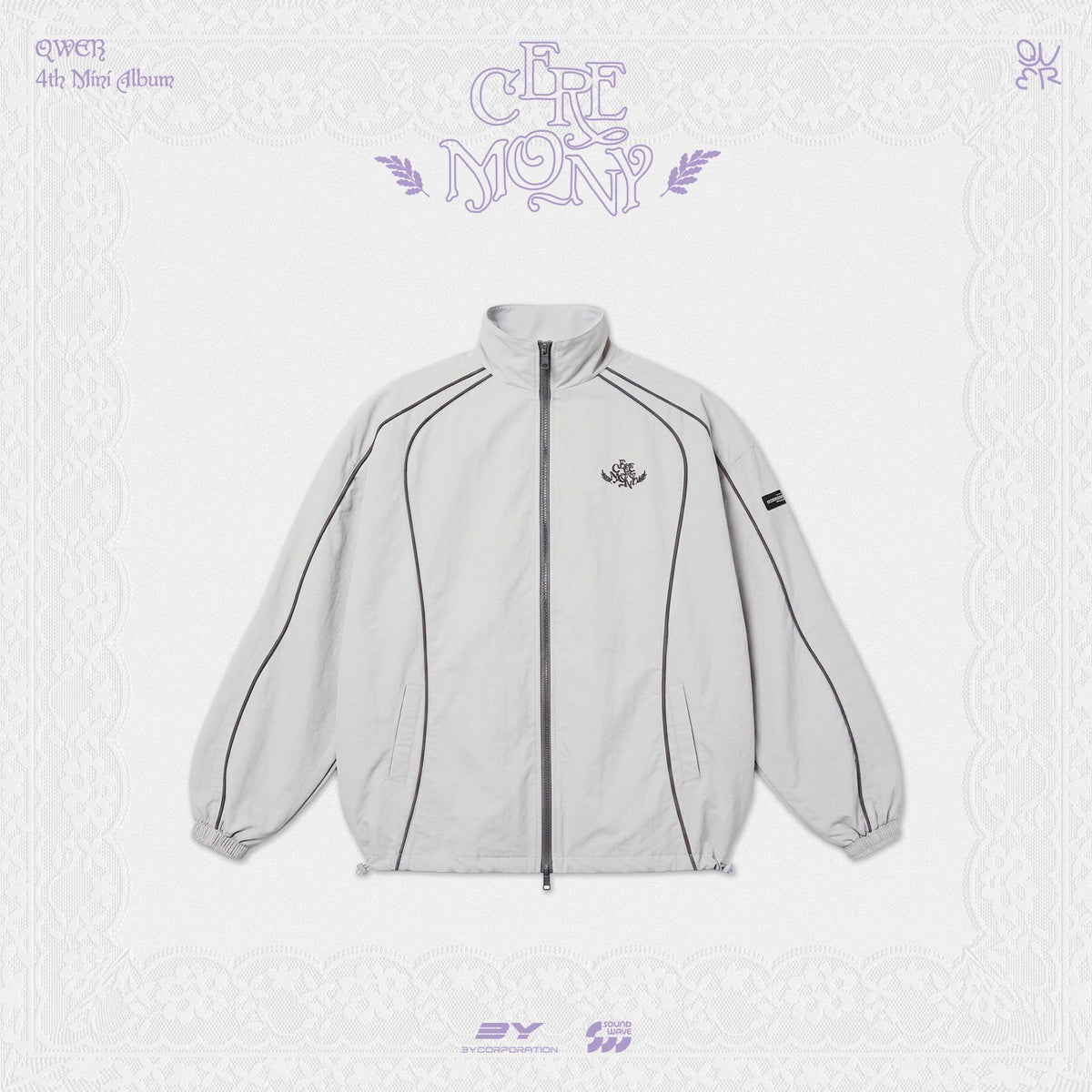 [QWER|كيو دبليو إي آر] {Kpop} (One) QWER - Windbreaker (Free Size) (4th Mini Album Pop-Up [CEREMONY]) | كيو دبليو إي آر - جاكيت واقٍ من الرياح (مقاس حر)