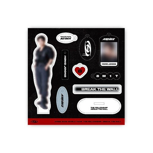 [ATEEZ|أتيز] (One) ATEEZ - Acrylic Kit (Acrylic Stand + Phone Strap) (World Tour [THE FELLOWSHIP : BREAK THE WALL]) | أتيز - طقم أكريليك (ستاند أكريليك + حزام هاتف) (الجولة العالمية)