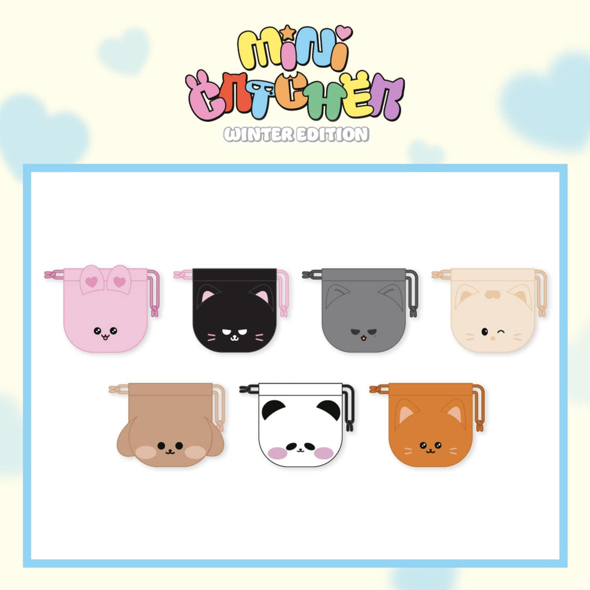 [Dreamcatcher|دريم كاتجر] {Kpop} (One) Dreamcatcher - MiniCatcher String Pouch (MINICATCHER [WINTER EDITION]) | دريم كاتجر - حقيبة بخيط مينيكاتشر (مينيكاتشر [WINTER EDITION])