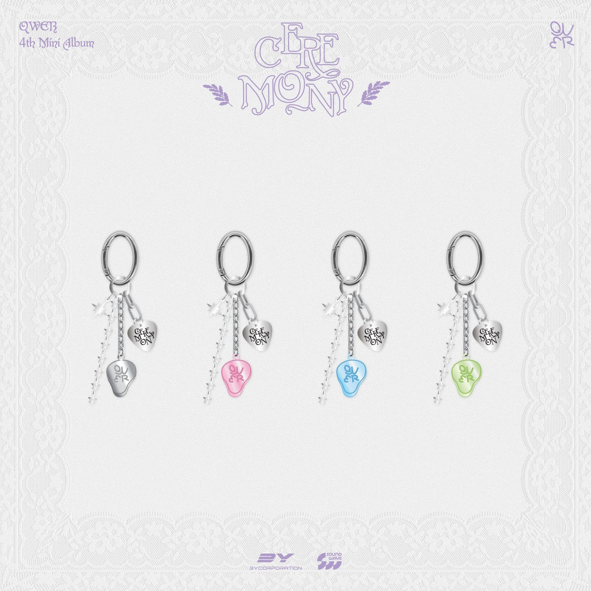 [QWER|كيو دبليو إي آر] {Kpop} (One) QWER - In-Ear Keyring 2.2 x 13 cm (Member Select) (4th Mini Album Pop-Up [CEREMONY]) | كيو دبليو إي آر - ميدالية سماعة أذن ٢٫٢ × ١٣ سم (اختر العضو)
