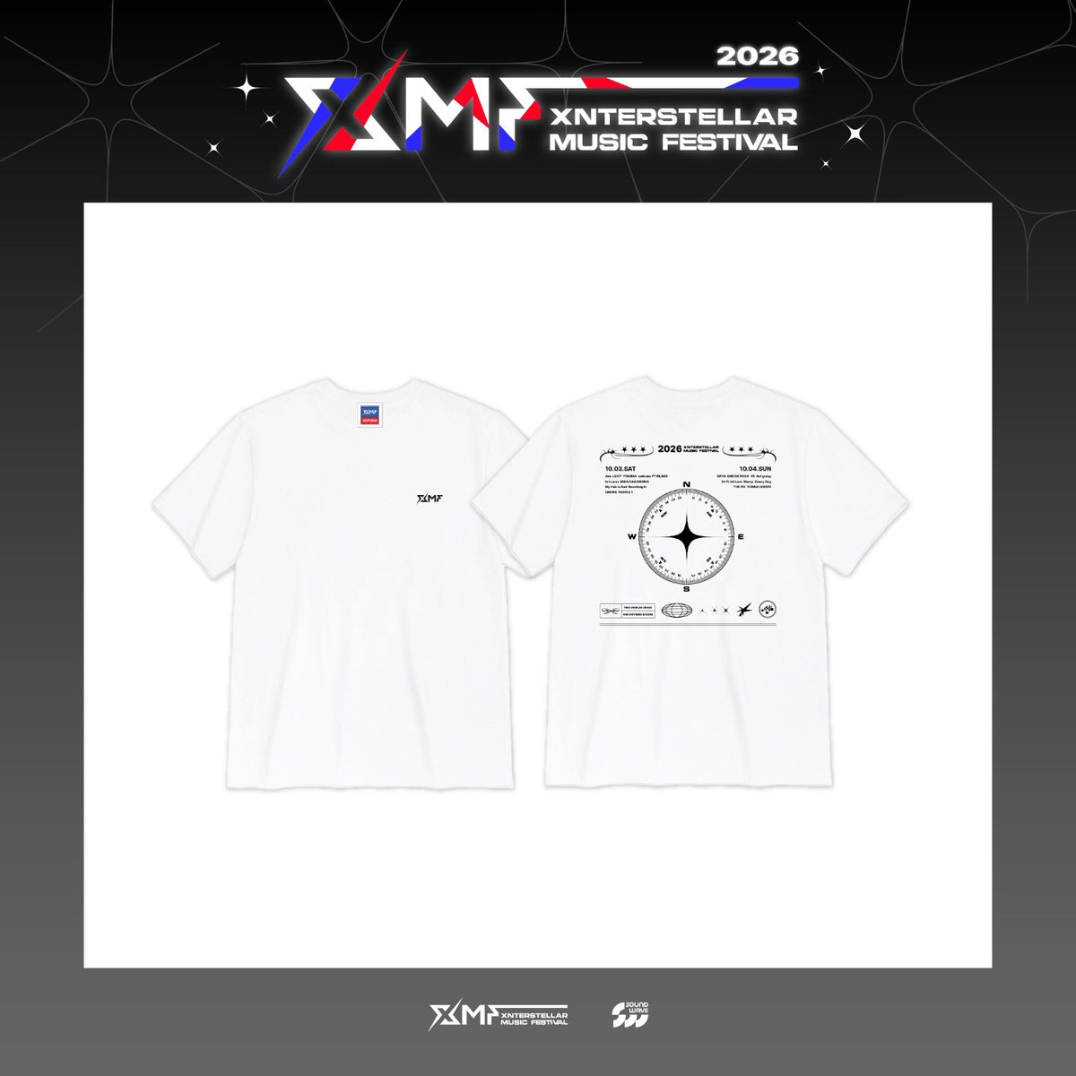 [XMF|إكس إم إف] {Kpop} (One) XMF - T-Shirt Free Size (White Ver.) (XMF 2026 Xnterstellar Music Festival) | إكس إم إف - تي شيرت مقاس حر (نسخة بيضاء) (مهرجان إكسنترستيلار الموسيقي XMF 2026)